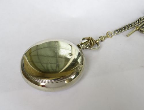 fig 3. Antique 1902 Waltham pocket watch and chain