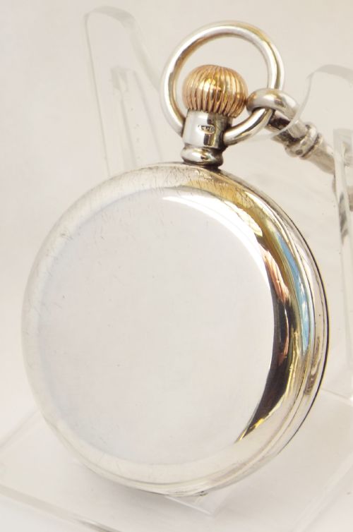 fig 1. A lady’s antique silver Waltham fob watch and chain.