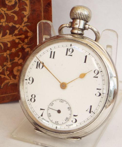 Antique Swiss Silver Pocket Watch 1911.