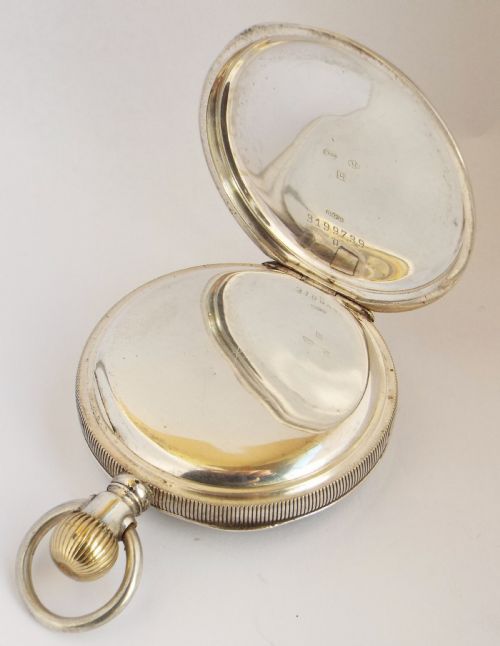 fig 2. Antique silver Bernex pocket watch originally retailed by Mann of Gloucester