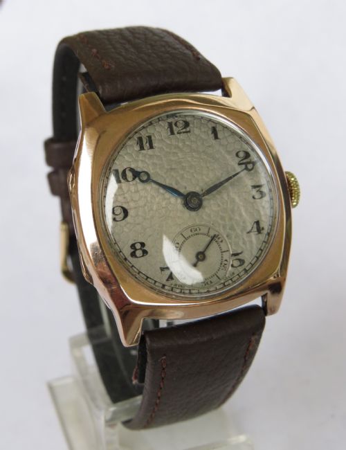 Gents 9ct Rose Gold Buren Wrist Watch, 1938.