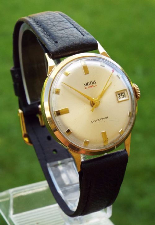 fig 1. Gents 9ct gold Smiths wrist watch, 1964