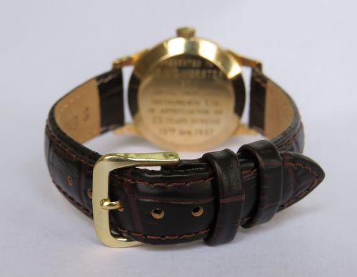 fig 2. Gents 9ct gold Smiths De Luxe wrist watch, 1955