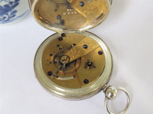 fig 2. Antique silver Waltham pocket watch, 1871