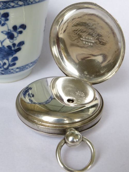 fig 3. Antique silver Waltham pocket watch, 1871