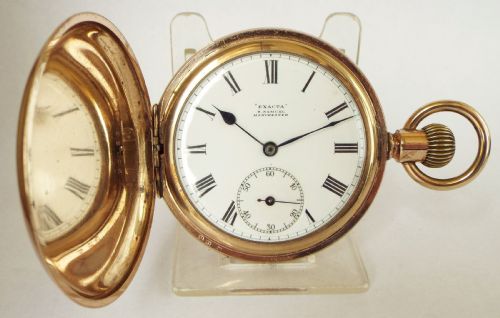 An “Exacta” Full Hunter Pocket Watch from H Samuel.