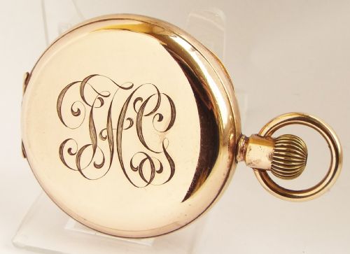 fig 1. An “Exacta” full hunter pocket watch from H Samuel.