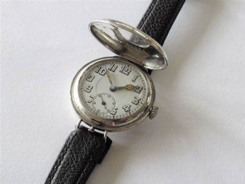 fig 1. Gents WW1 silver trench watch