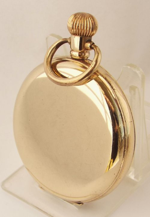 fig 1. Antique 1920s Swiss full hunter pocket watch.