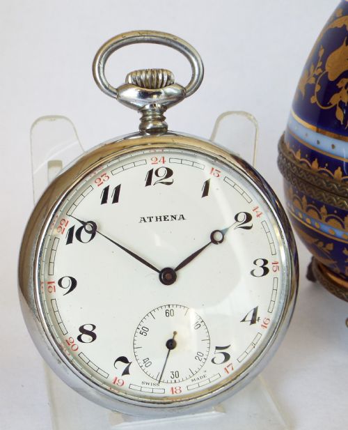 1960s Athena Locomotive Pocket Watch.