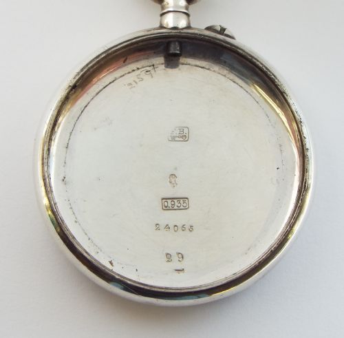 fig 2. An unusual antique silver Borgel cased Tavannes pocket watch.
