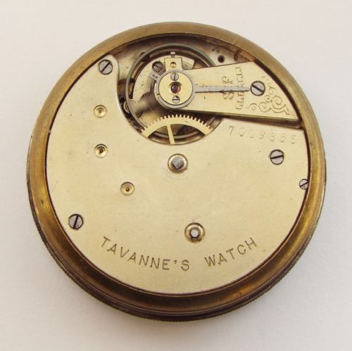 fig 3. An unusual antique silver Borgel cased Tavannes pocket watch.