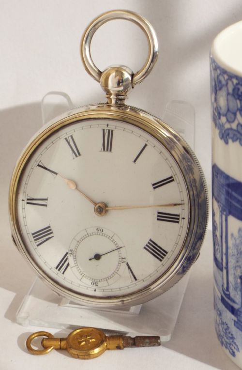 Antique Silver Waltham Ellery Pocket Watch.