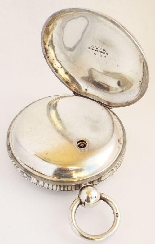 fig 2. Antique silver Waltham Ellery pocket watch.