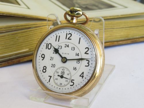 1920 Elgin B W Raymond Railroad Pocket Watch