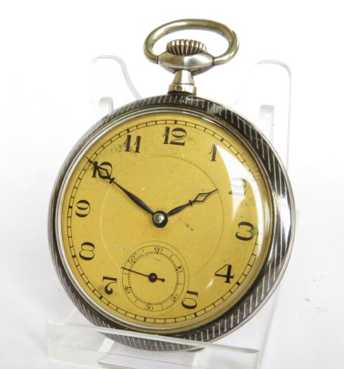 Art Deco Silver Niello Cased Pocket Watch