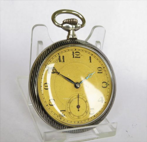 fig 1. Art Deco silver niello cased pocket watch