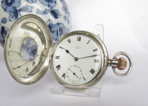 fig 1. 1913 silver Coventry Astral hunter pocket watch