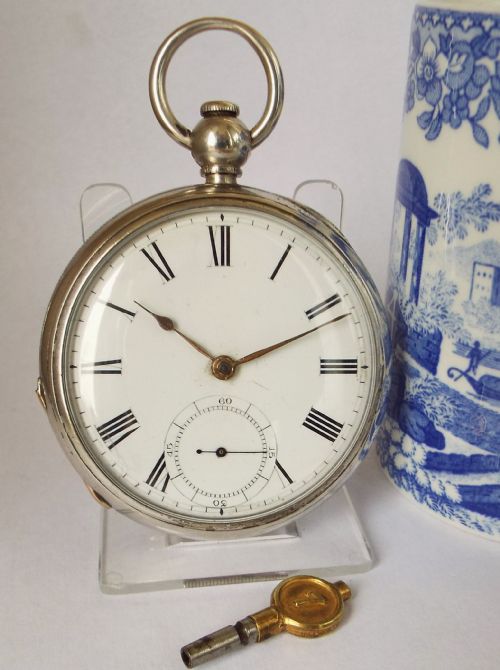 An Antique 1877 Silver Waltham Pocket Watch.