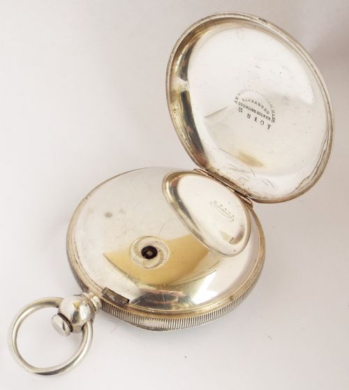 fig 2. An antique 1877 silver Waltham pocket watch.