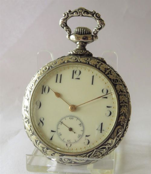 fig 1. Antique pocket watch, pre-raphaelite design