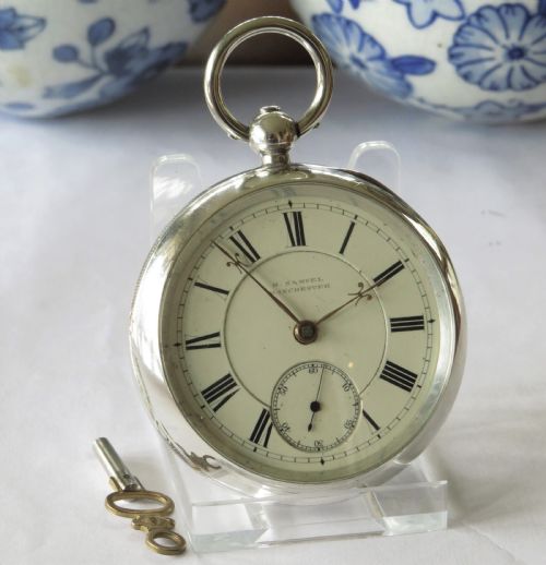 Antique Silver H Samuel Pocket Watch, 1896