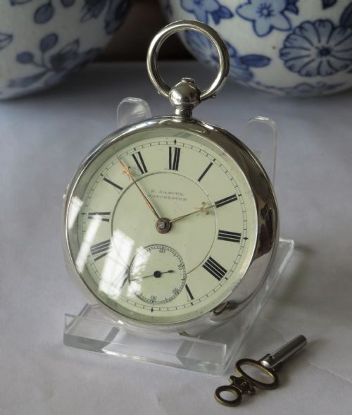 fig 1. Antique silver H Samuel pocket watch, 1896