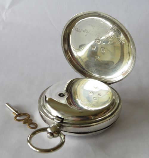 fig 2. Antique silver H Samuel pocket watch, 1896