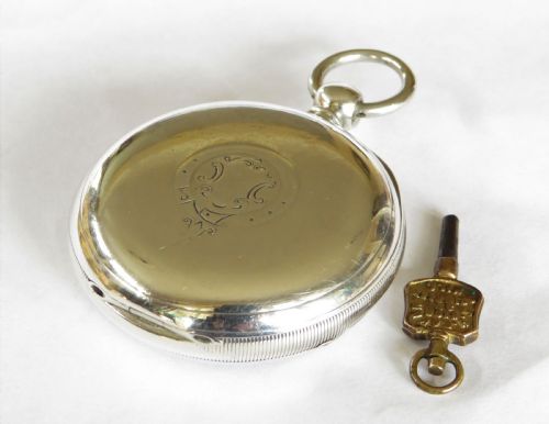 fig 2. Antique silver fusee pocket watch, 1878