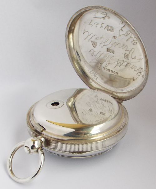 fig 2. Antique silver H Samuel pocket watch, 1903.