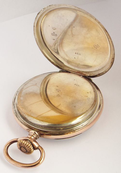 fig 2. Antique 1920s patria silver pocket watch.