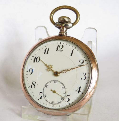 Silver Antique Thommen Revue Pocket Watch, C1910s