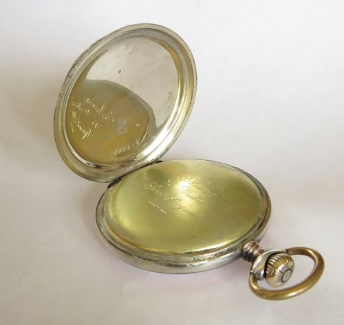 fig 4. Silver antique Thommen Revue pocket watch, c1910s