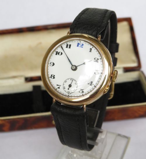 Gents Boxed 9ct Gold Wrist Watch, 1921