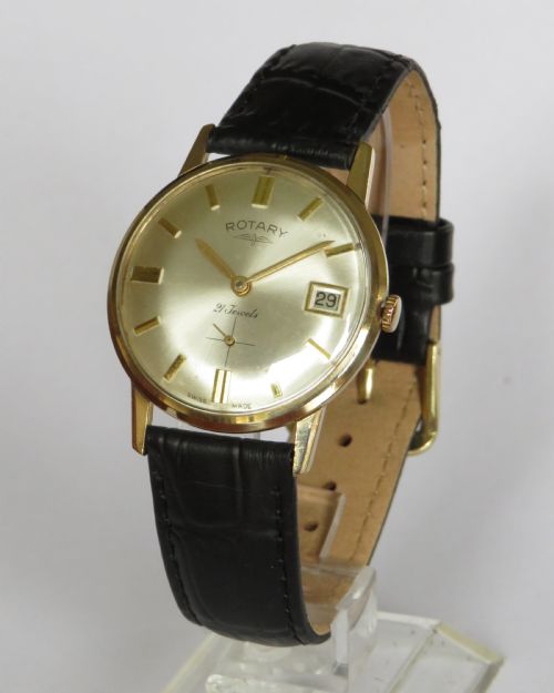 fig 1. Gents 9ct gold Rotary wrist watch, 1964