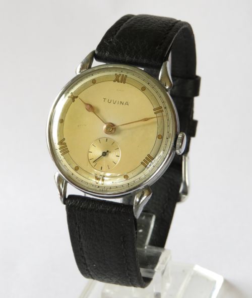 Gents 1940s Tuvina Wrist Watch by Charles Roth, Artis