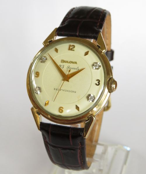 Gents 1959 Bulova Wrist Watch with Diamond Markers