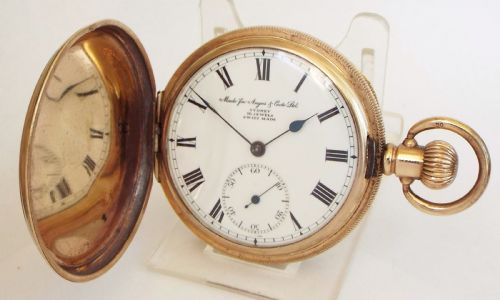 A Vintage 1930s Cyma Full Hunter Pocket Watch Originally Retailed by Angus & Coote Sydney.