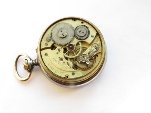 fig 1. La Future gun metal pocket watch by Achille Hirsch