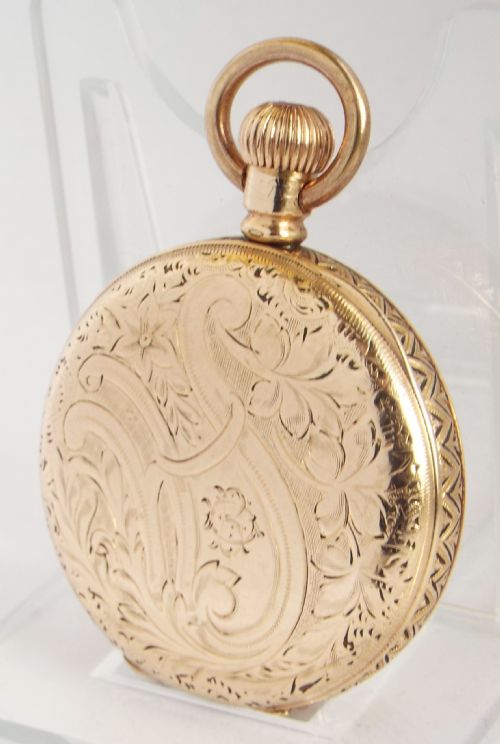fig 1. Antique 1906 Waltham fob watch .