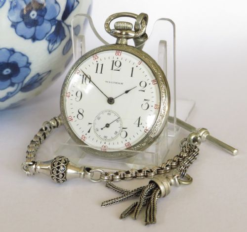 Antique Waltham Pocket Watch and Albertina