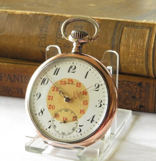 fig 1. Antique President silver pocket watch