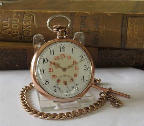 Antique Silver Longines Pocket Watch and Chain