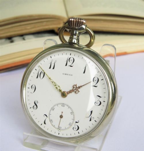 Antique Omega Steam Train Pocket Watch, C1912