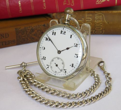 1930s Swiss Pocket Watch and Chain