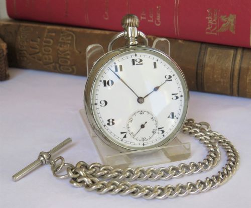 fig 1. 1930s Swiss pocket watch and chain
