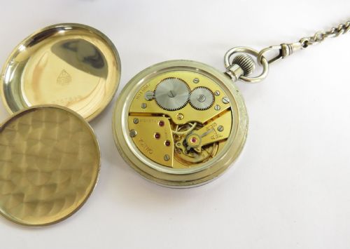 fig 1. Late 1930s Omega pocket watch and chain