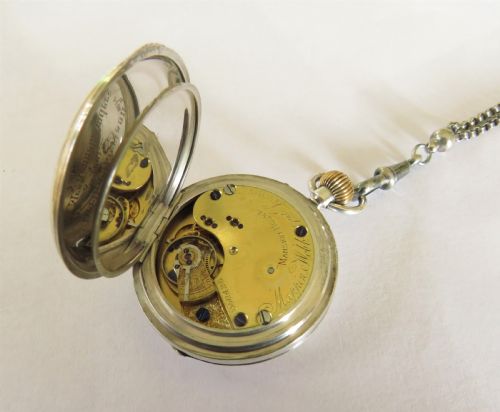 fig 2. Ladies silver half hunter fob watch, Mappin & Webb