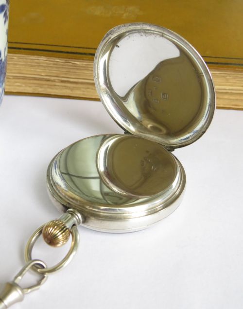 fig 3. Antique silver Errington pocket watch for H Samuel