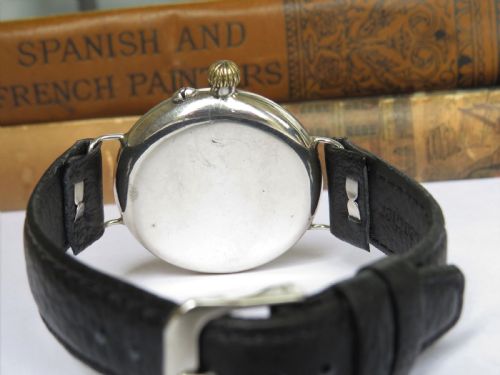 fig 2. Gents 1914 silver Electa trench watch